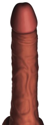 KCP – dildo 7,5" z ruchem i jądrami – brązowe - obrazek 6