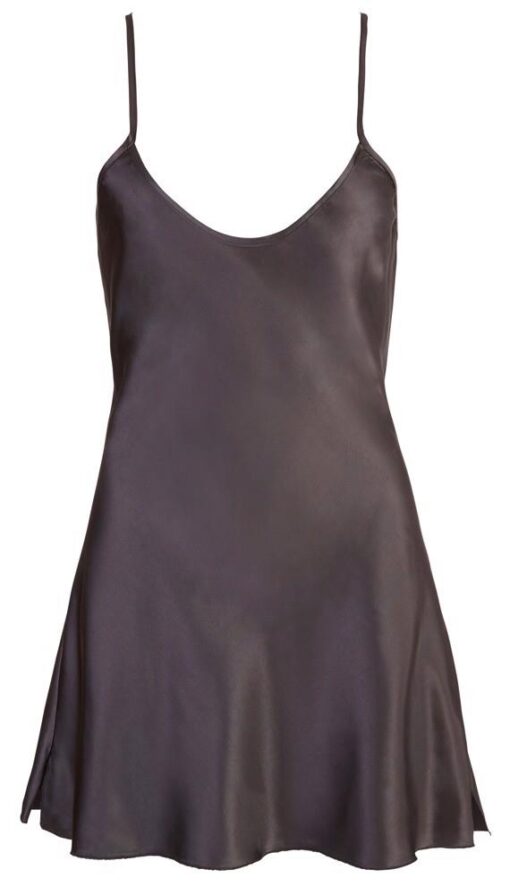 Satin chemise black m - obrazek 3