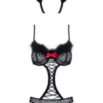 Obsessive Bielizna Gepardina kostium 3-częściowy S/M