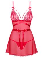 Bielizna-lovlea babydoll czerwona s/m - obrazek 5