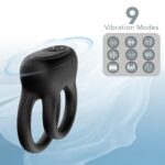Stymulator – Dualo czarny, 9 funkcji wibracji - obrazek 4