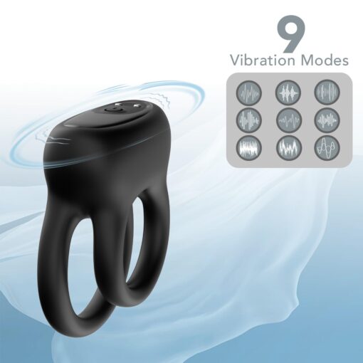 Stymulator – Dualo czarny, 9 funkcji wibracji - obrazek 4