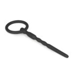 Plug do penisa – silikonowy, z pierścieniem - obrazek 2