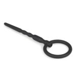 Plug do penisa – silikonowy, z pierścieniem - obrazek 3