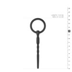 Plug do penisa – silikonowy, z pierścieniem - obrazek 4