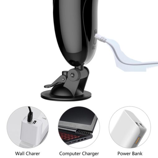 Masturbator – Vibrating Masturbation Cup USB 7 + Interactive Function / Talk Mode – masturbator z funkcją dźwięku i interaktywną wibracją - obrazek 5