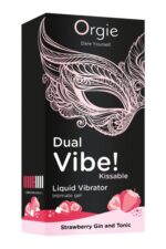 Dual Vibe! – Wibrujący płyn do pocałunków Strawberry Gin & Tonic - obrazek 3