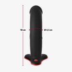 Fun Factory - The Boss Stub czarny/czerwony – dildo realistyczne - obrazek 2
