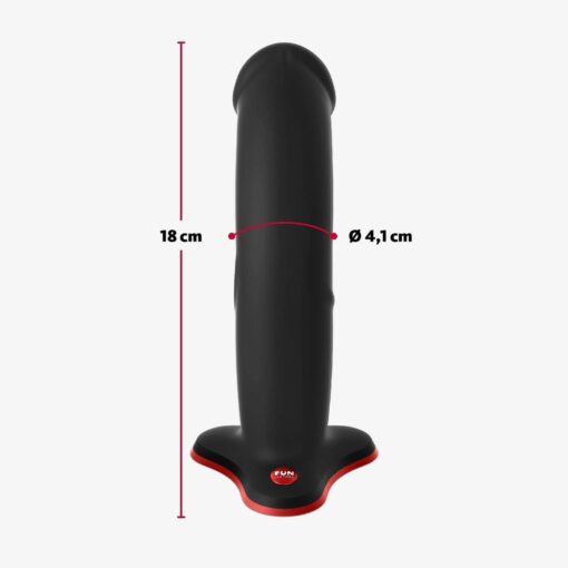 Fun Factory - The Boss Stub czarny/czerwony – dildo realistyczne - obrazek 2