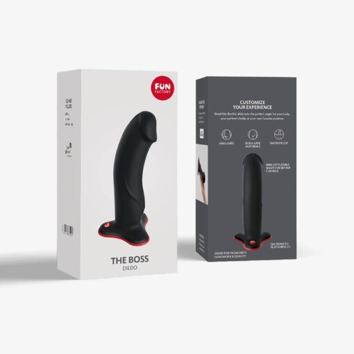 Fun Factory - The Boss Stub czarny/czerwony – dildo realistyczne - obrazek 4