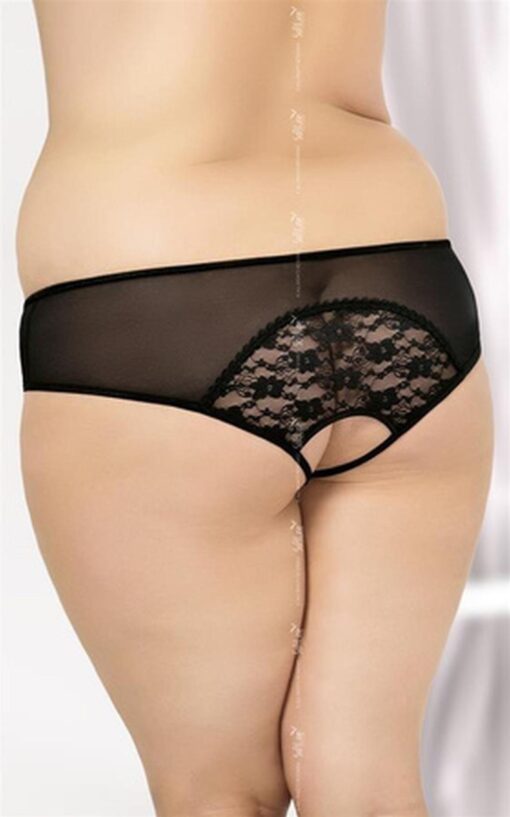 Stringi 2466 – czarne, 2XL plus size - obrazek 2