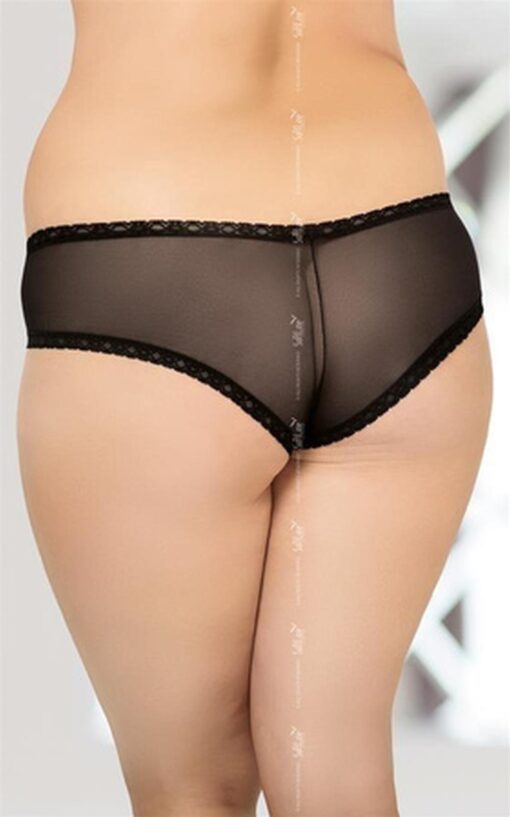 Stringi 2469 – plus size – czarne – 2XL - obrazek 2
