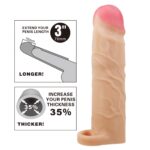 Pretty love – Gerd, cielisty, wydłużenie penisa o 3'' (76 mm) – nakładka wydłużająca penisa - obrazek 2