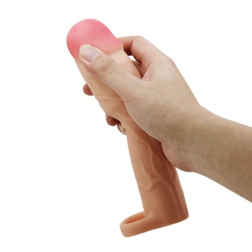 Pretty love – Gerd, cielisty, wydłużenie penisa o 3'' (76 mm) – nakładka wydłużająca penisa - obrazek 7