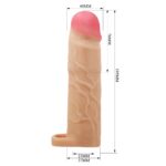 Pretty love – Gerd, cielisty, wydłużenie penisa o 3'' (76 mm) – nakładka wydłużająca penisa - obrazek 8