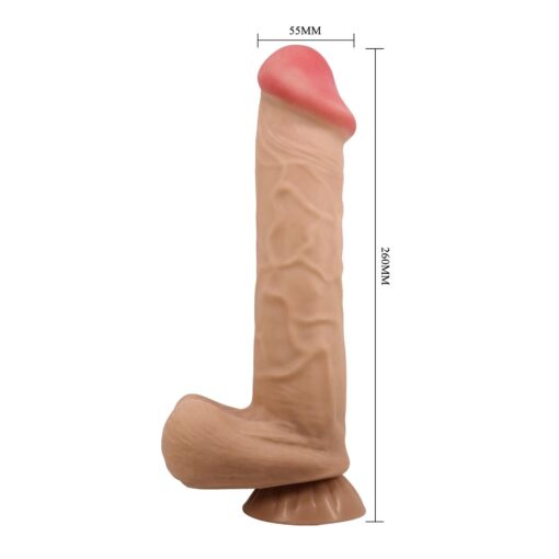 Baile – realistyczny penis z przyssawką i elastycznym trzonem, 26 cm - obrazek 10