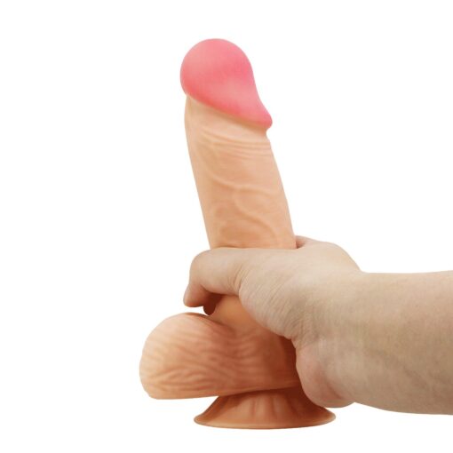 Baile – Sliding Skin 8,1", dildo cieliste, elastyczne, z przyssawką - obrazek 7