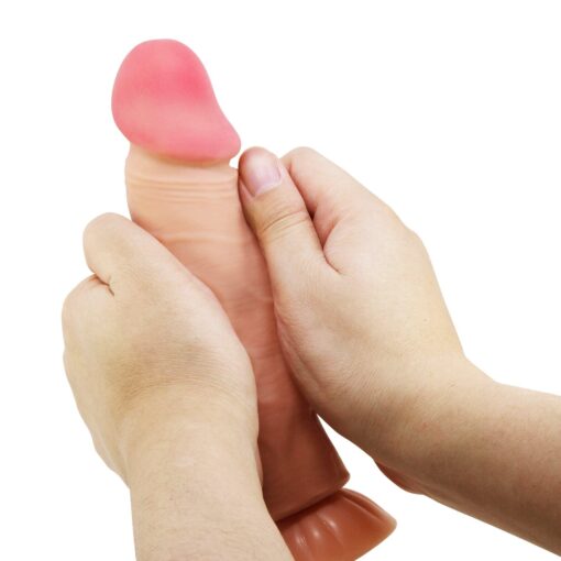 Baile – Sliding Skin 8,1", dildo cieliste, elastyczne, z przyssawką - obrazek 8