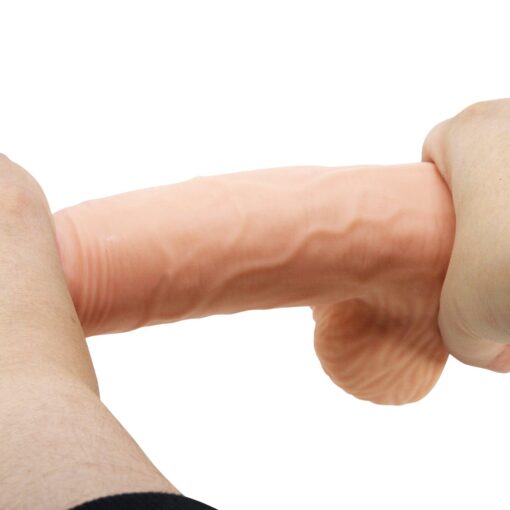 Baile – Sliding Skin 8,1", dildo cieliste, elastyczne, z przyssawką - obrazek 9