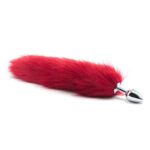 Plug anale con coda long fox tail rossa - obrazek 2