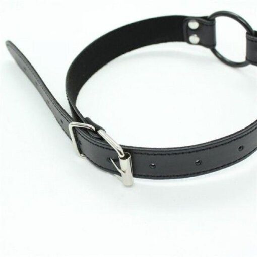 Knebel Easy Belt Ring Gag – czarny - obrazek 3