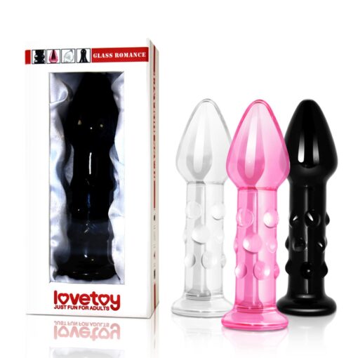 Dildo – 5.5" Glass Romance różowe, szklany penis - obrazek 3
