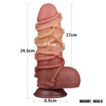 Dildo – Platinum Dual Layered z liną 9,5" - obrazek 2