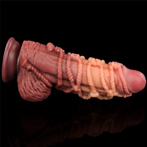 Dildo – Platinum Dual Layered z liną 9,5" - obrazek 3