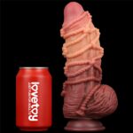 Dildo – Platinum Dual Layered z liną 9,5" - obrazek 4
