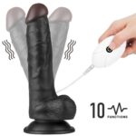 Vibrating easy strapon set 7.5' black - obrazek 4