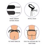 Vibrating easy strapon set 7.5' black - obrazek 8