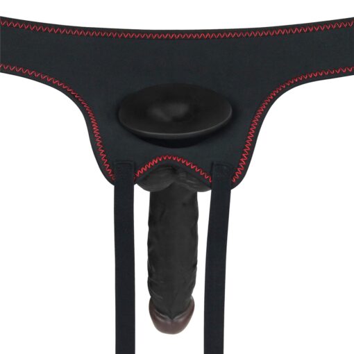 Vibrating easy strapon set 7.5' black - obrazek 9
