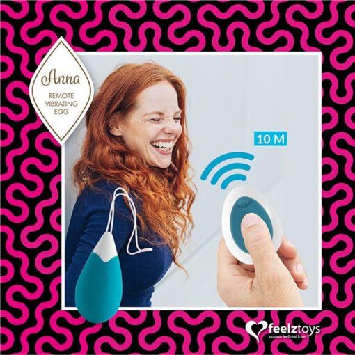 Jajeczko wibrujące FeelzToys Anna – pilot, głęboka zieleń - obrazek 5