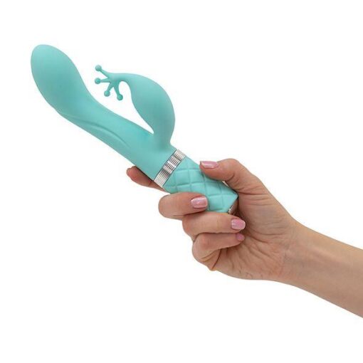 Pillow talk - kinky rabbit & g-spot vibrator teal - obrazek 3