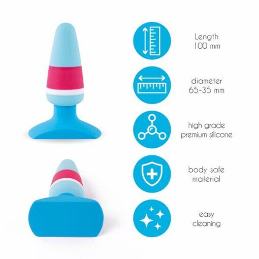 Korek analny FeelzToys Plugz kolorowy – rozmiar 1 - obrazek 2