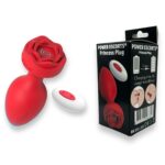 Wibrujący korek analny z różą – USB, 10 funkcji, dwa kolory - obrazek 2