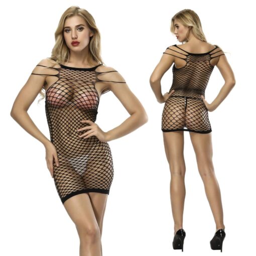 Body pleasure - sexy lingerie set - one size - black tl131 - obrazek 4
