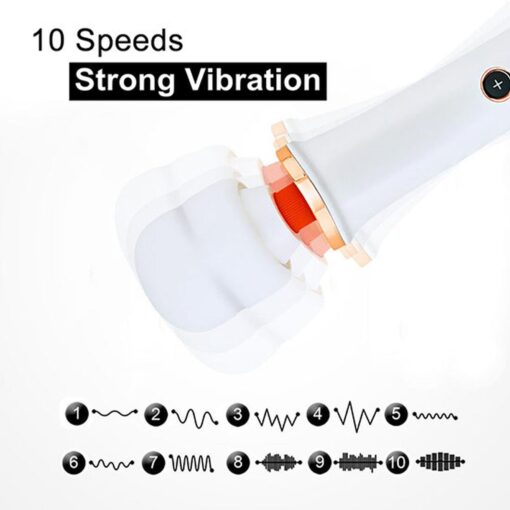 Stymulator – masażer o super mocy, USB, czarny, 10 funkcji - obrazek 6