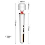 Stymulator – masażer o super mocy, USB, czarny, 10 funkcji - obrazek 7