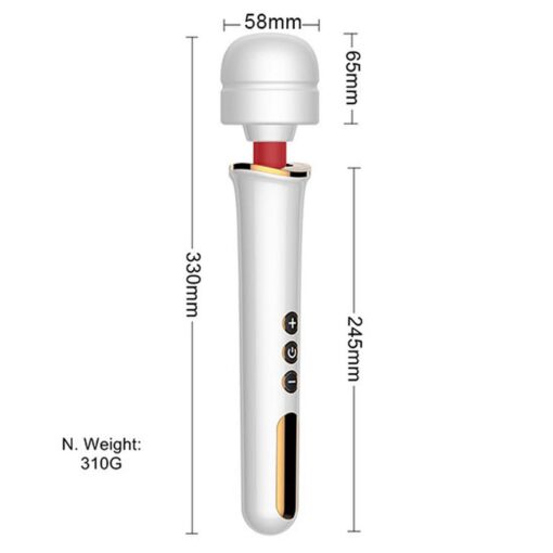 Stymulator – masażer o super mocy, USB, czarny, 10 funkcji - obrazek 7