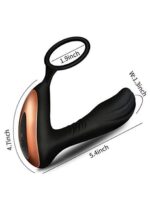 Stymulator-prostate massager with ring usb 10 function / remote control, masażer prostaty - obrazek 3