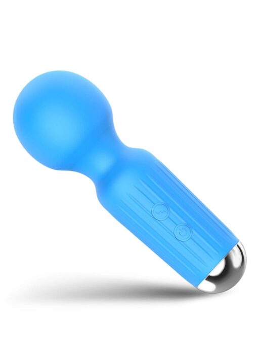 Stymulator – Rechargeable Mini Massager USB 20 Functions – Blue – mini masażer zasilany USB, 20 trybów - obrazek 2