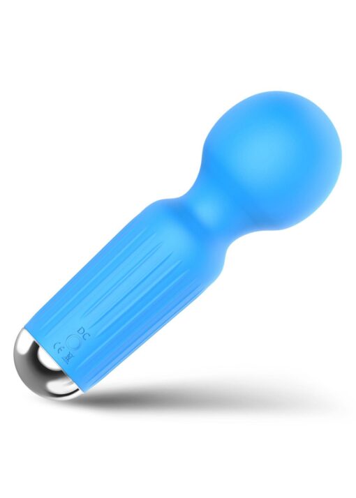 Stymulator – Rechargeable Mini Massager USB 20 Functions – Blue – mini masażer zasilany USB, 20 trybów - obrazek 3