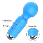 Stymulator – Rechargeable Mini Massager USB 20 Functions – Blue – mini masażer zasilany USB, 20 trybów - obrazek 4
