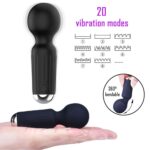 Stymulator – Rechargeable Mini Massager USB 20 Functions – Blue – mini masażer zasilany USB, 20 trybów - obrazek 5