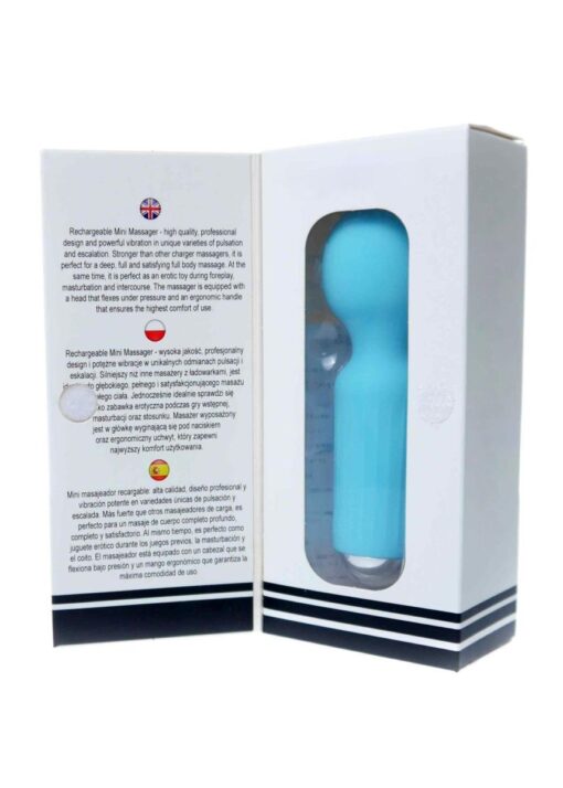 Stymulator – Rechargeable Mini Massager USB 20 Functions – Blue – mini masażer zasilany USB, 20 trybów - obrazek 8