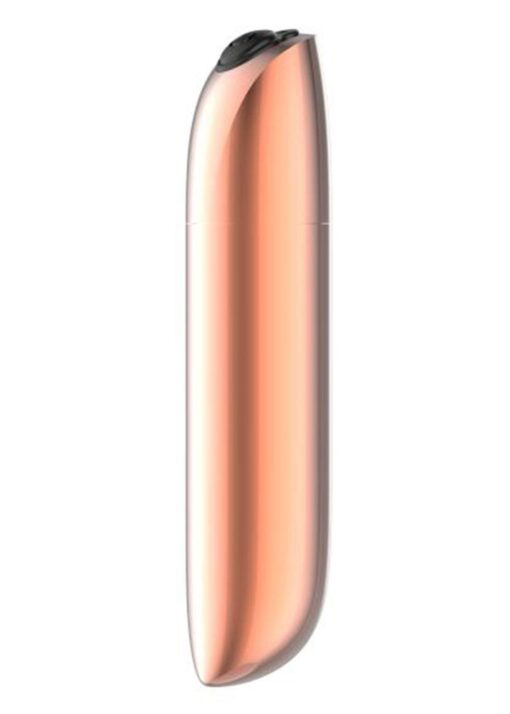 Stymulator – ładowany pociskowy wibrator o dużej mocy, USB, 20 funkcji – złoty - obrazek 2