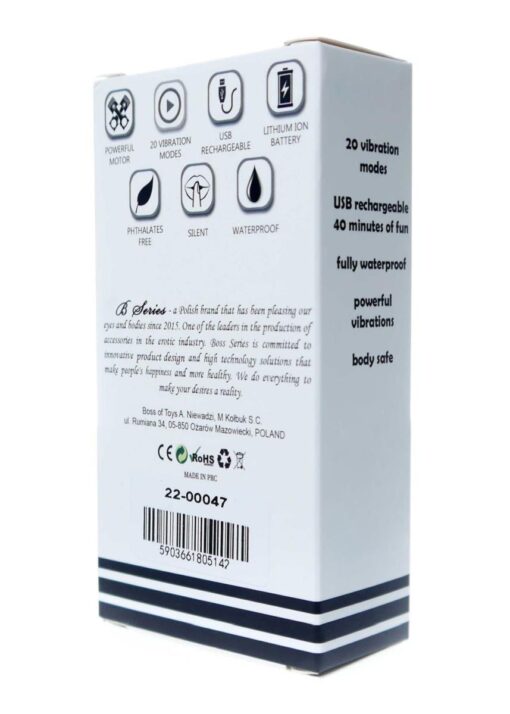 Stymulator – ładowany pociskowy wibrator o dużej mocy, USB, 20 funkcji – złoty - obrazek 6