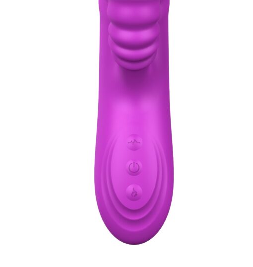 Angelia – fioletowy wibrator USB, 3 funkcje posuwania i 20 trybów wibracji - obrazek 3