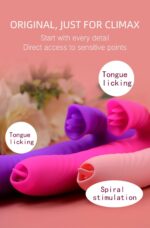 Angelia – fioletowy wibrator USB, 3 funkcje posuwania i 20 trybów wibracji - obrazek 5